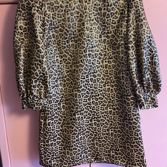 COPY - Zara leopard gold mini dress - Picture 4 of 4
